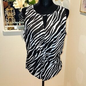 Inc blouse zebra print.  Size xl.